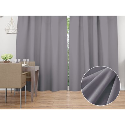 Biante Sametový závěs Velvet Premium SVP-013 Šedý - šířka 135 cm 135x150 cm – Hledejceny.cz