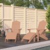 Zahradní židle a křeslo ZBXL Zahradní křesla Adirondack 2 ks s podnožkami HDPE hnědá