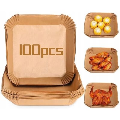 100x pečicí papír 20 x 20cm do horkovzdušné fritézy – Zboží Dáma