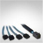 Inter Tech kabel Mini-SAS HD na 4x SATA 0,5m 88885003 – Zboží Živě