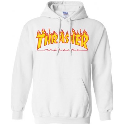 Thrasher Flame Hood bílá – Hledejceny.cz