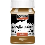 Pentart Akrylová barva matná 100 ml Světle hnědá – Sleviste.cz