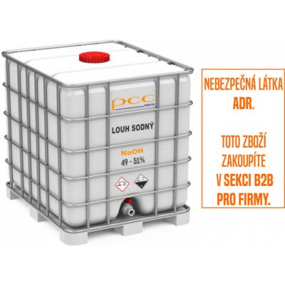 Louh sodný, hydroxid sodný (vodný roztok 49 - 51%), IBC kontejner 1200 kg – Hledejceny.cz