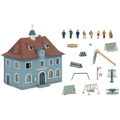 Faller H0 Škola s hřištěm 190087 – Hledejceny.cz