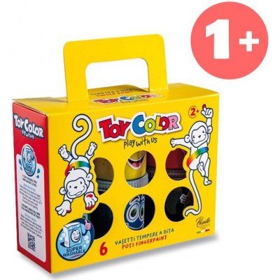 Toy Color Prstové barvy 6 ks 80 ml