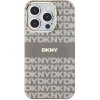 Pouzdro a kryt na mobilní telefon Apple DKNY Repeat Pattern Tonal Stripe kryt s MagSafe pro iPhone 13 Pro - béžový 57983120231