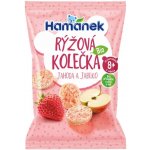 HAMÁNEK Rýžová kolečka jahoda a jablko BIO 35 g – Hledejceny.cz