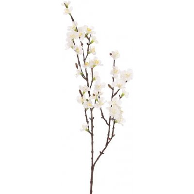 Sakura/třešňové květy rozkvetlá větvička, BÍLÉ květy, 76cm – Zboží Mobilmania