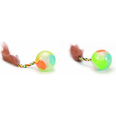 Beeztees Hračka pro kočky barevný míček s ocáskem 4,5cm – Zboží Mobilmania