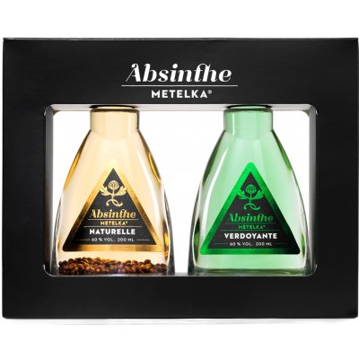 Metelka Absinthe Naturelle + Verdoyante 60% 2 x 0,2 l (set) – Zboží Dáma