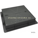 Heckl Kanalizační poklop čtvercový litinový, vč. rámu, TAMESIS Typ poklopu: 600x600 mm, D400 – Zboží Mobilmania