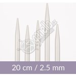 Ponožkové jehlice Drops 5x 02,5mm, hliník – Zboží Dáma