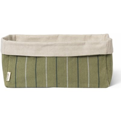 Košík na pečivo ITO 30 x 18 cm, zelená, bavlna, ferm LIVING - Ferm Living Bavlněný košík Ito Rectangular Natural/Seaweed, zelená barva, textil – Hledejceny.cz