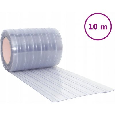 PVC izolační dveřní clona 300 mm x 2,6 mm, průhledná, 10 m – Hledejceny.cz