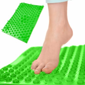 FIT Life 6365 Akupresurní podložka na nohy pro děti 37,5x27,5 cm zelená