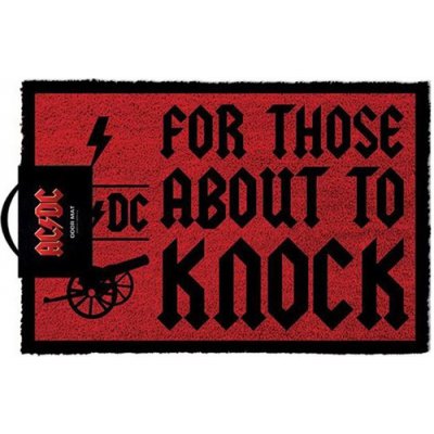 CurePink AC/DC: For Those About To Knock 60 x 40 cm červená [GP85128] – Zbozi.Blesk.cz