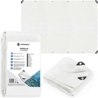 Springos Krycí plachta s oky 3x4 m 100g PE GA2179 bílá – Sleviste.cz