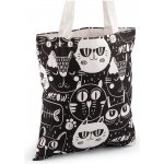 Textilní taška bavlněná pes, kočka 34x39 cm - 2 černá kočka – Zboží Dáma