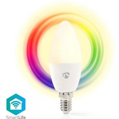 Nedis WIFILRC10E14 SmartLife LED žárovka Wi-Fi E14 470 lm 4.9 W RGB Teplé až chladné bílé Android IOS s