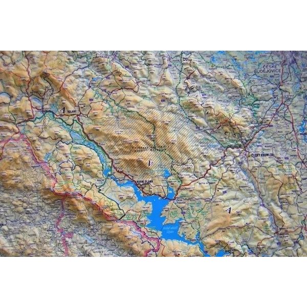 Nástěnné mapy Šumava - reliéfní nástěnná mapa - 1:140 000
