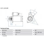 BOSCH 0 986 017 260 Startér (0986017260) | Zboží Auto