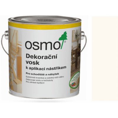 Osmo 3012 Dekorační vosk k aplikaci stříkáním 2,5 l Bílý krycí – Sleviste.cz
