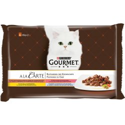 Gourmet A la Carte kachní, drůbeží, sardinky, pstruh 4 x 85 g