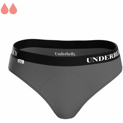Underbelly menstruační kalhotky UNIVERS šedá černá z mikromodalu Pro slabší dny menstruace