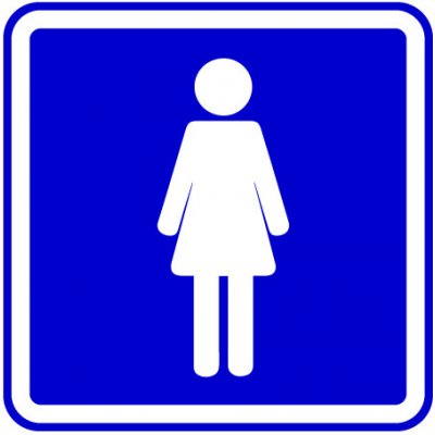 CzechMade Označení toalet - ženy - gravírovaný plast Barva desky: MODRÁ DESKA / BÍLÉ GRAVÍROVÁNÍ – Zbozi.Blesk.cz