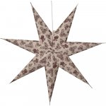 Star trading Vánoční papírová hvězda s červeným dekorem COTTON 60 cm, bez světelného zdroje (083-0 – Hledejceny.cz