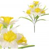Květina Autronic Narcisky v pugetu, bílo-žlutá barva