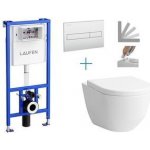 Laufen CW1 tlačítko Dual Flush chrom mat WC Laufen Pro + sedátko H8946600000001 FU3 – Zboží Dáma