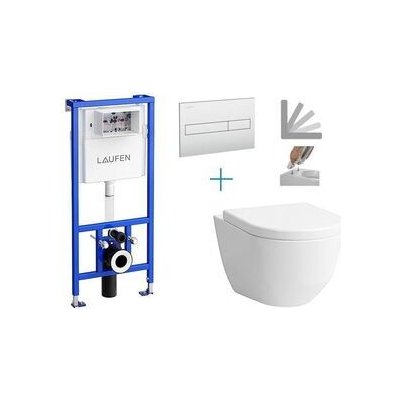 Laufen CW1 tlačítko Dual Flush chrom mat WC Laufen Pro + sedátko H8946600000001 FU3 – Zboží Dáma