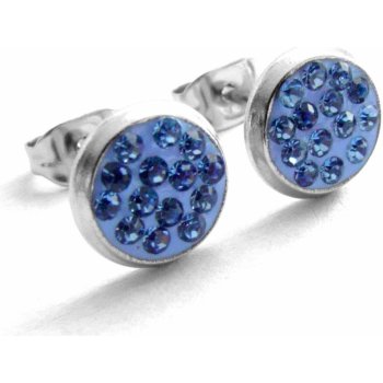 Steel Jewelry náušnice pecky modré z chirurgické oceli NS150115