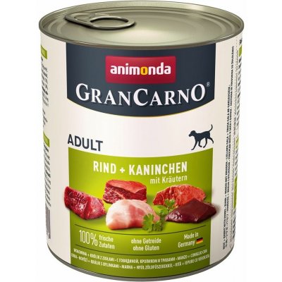 Animonda Gran Carno Original Adult Hovězí a králík s bylinkami 0,8 kg – Zboží Mobilmania