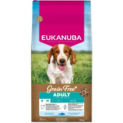 Eukanuba Dog Grain Free Adult Small & Medium rich in Ocean Fish 12 kg – Hledejceny.cz