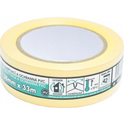 Mako zakrývací štukatérská PVC páska 38 mm x 33 m – Zboží Mobilmania
