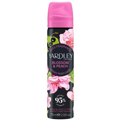 Yardley Tělový sprej Třešňový květ & Broskev, 75 ml – Zboží Mobilmania