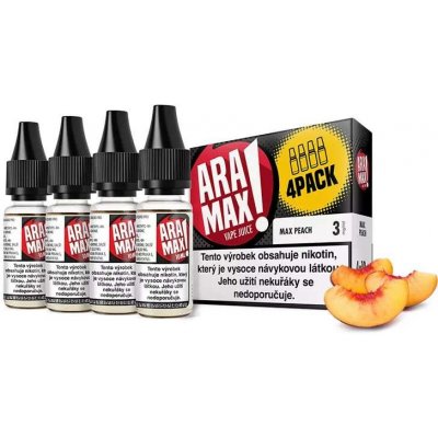 Aramax 4Pack Max Peach 4 x 10 ml 18 mg – Zboží Mobilmania