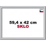 BFHM Plastový rám 59,4x42cm A2 stříbrný – Zboží Dáma