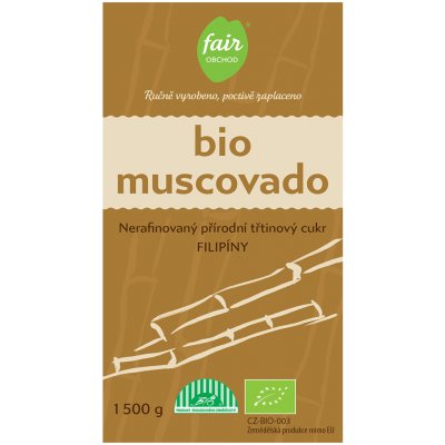 Fairobchod Bio nekrystalizovaný třtinový cukr Muscovado z Filipín, 1500 g – Zbozi.Blesk.cz