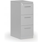 Primo Kovová zásuvková kartotéka s dřevěnými čely A4 3 zásuvky šedá/šedá – Zboží Dáma