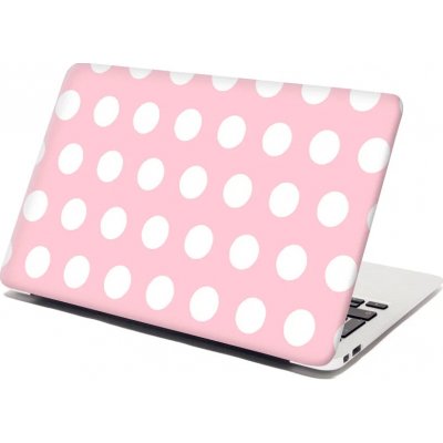 Sablio Samolepka na notebook Bílé tečky - 38x26 cm – Zboží Živě