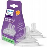 Philips Avent savička Natural Response 3 pomalý průtok 2 ks transparentní – Hledejceny.cz