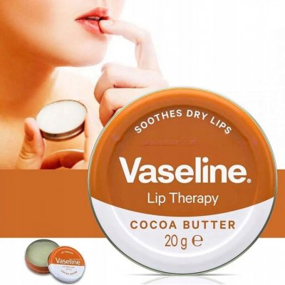 Vaseline Lip Therapy Original Tin Cocoa Butter Lipbalm Balzám na rty 20 g – Zboží Dáma
