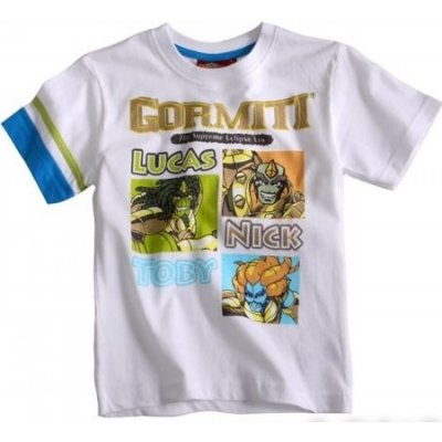 Gormiti Krásné originální dětské tričko pro kluky bílé