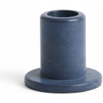 HAY Svícen Tube Concrete Small Midnight Blue, modrá barva, beton – Hledejceny.cz