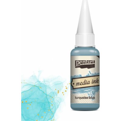 Pentart Alkoholový inkoust 20 ml TYRKYSOVO MODRÁ – Zboží Dáma