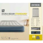 Intex 64763 Nafukovací postel Dura-Beam Queen Downy 152 x 203 x 25 cm s nožní pumpou – Zboží Dáma
