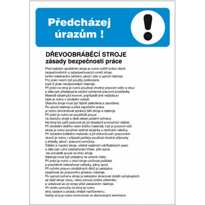 Značka Dřevoobráběcí stroje - zásady bezpečnosti práce – Zbozi.Blesk.cz